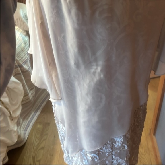 Studio one appliqué dress with sheer overlay. - Picture 8 of 10